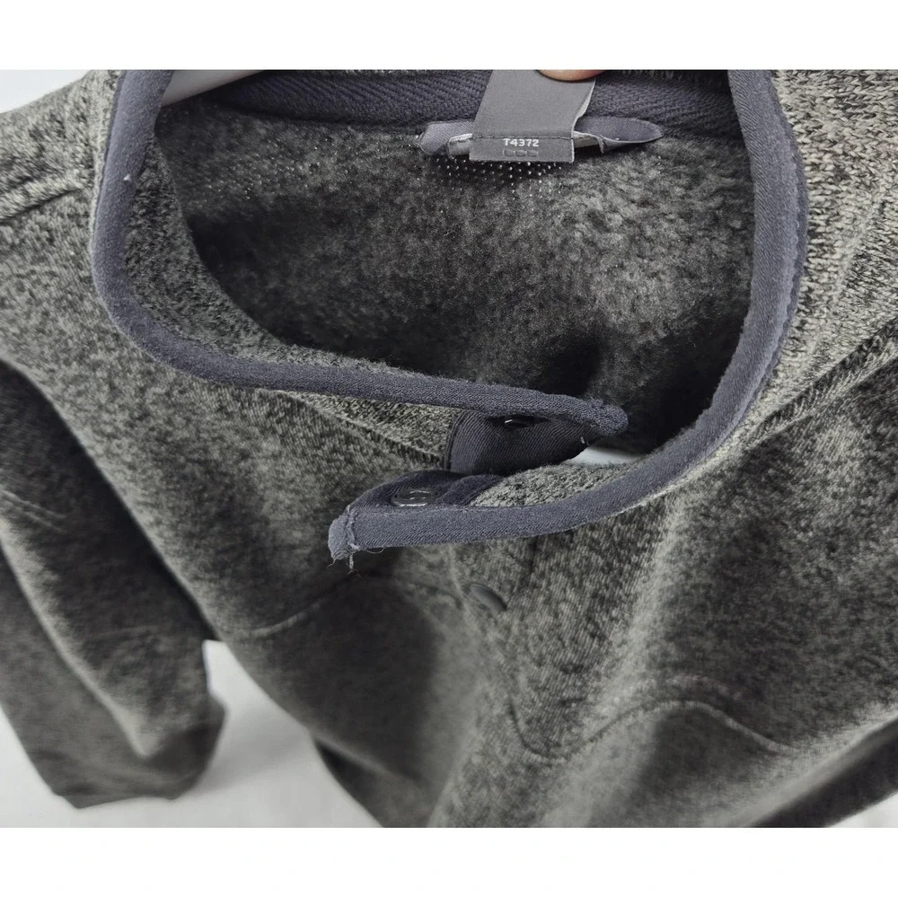 Eddie Bauer Pullover Sweater Mens XL Gray Radiator Fleece Mock Neck Snap Outdoor - Picture 10 of 11